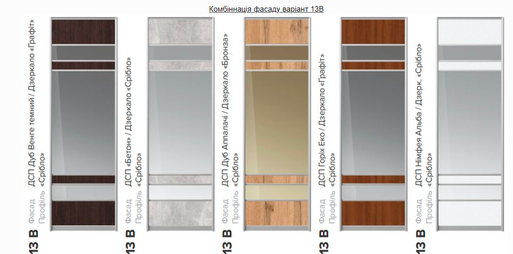 Варіанти конфігурації фасадів шаф купе - Зображення 21