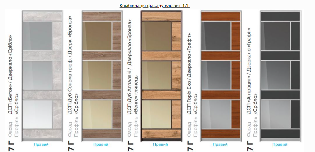 Варіанти конфігурації фасадів шаф купе - Зображення 12
