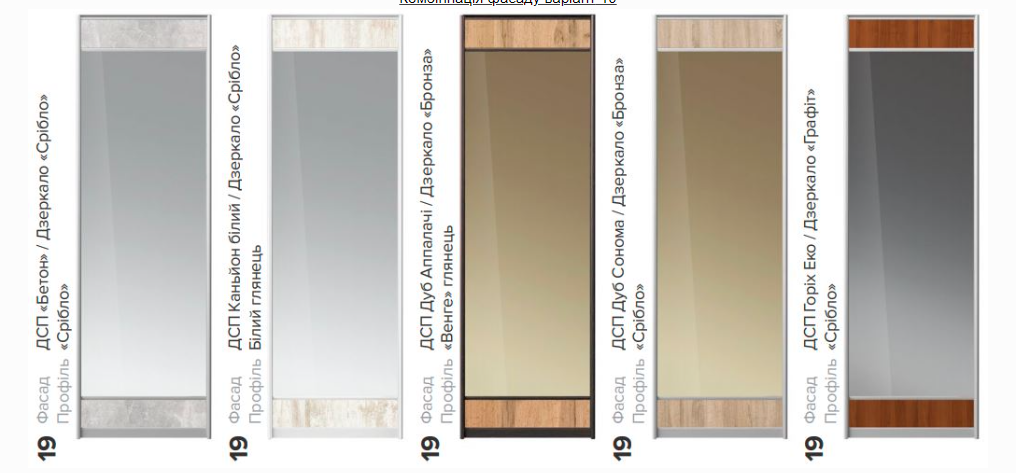 Варіанти конфігурації фасадів шаф купе - Зображення 14
