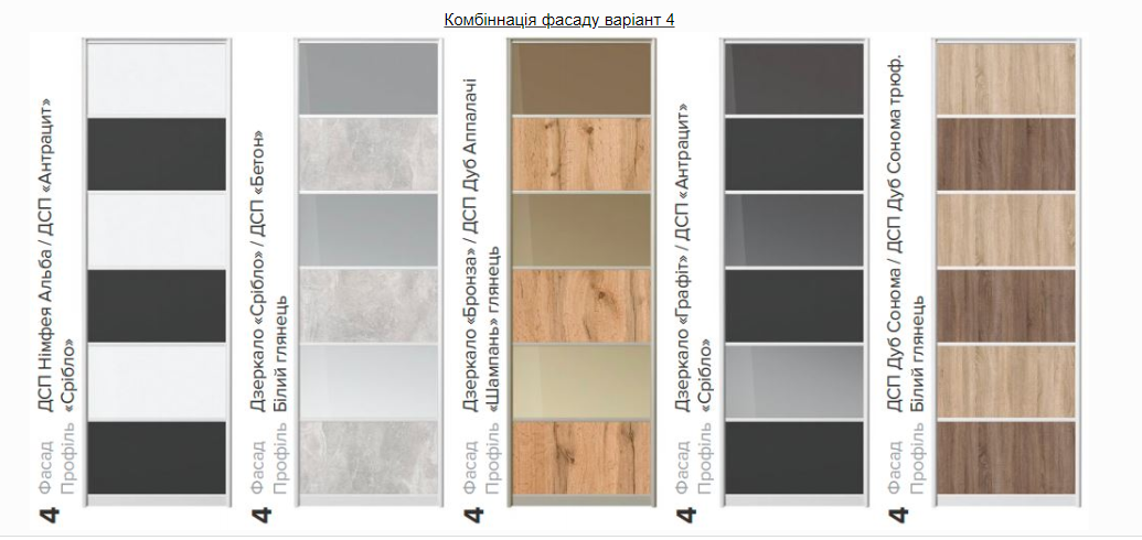 Варіанти конфігурації фасадів шаф купе - Зображення 17