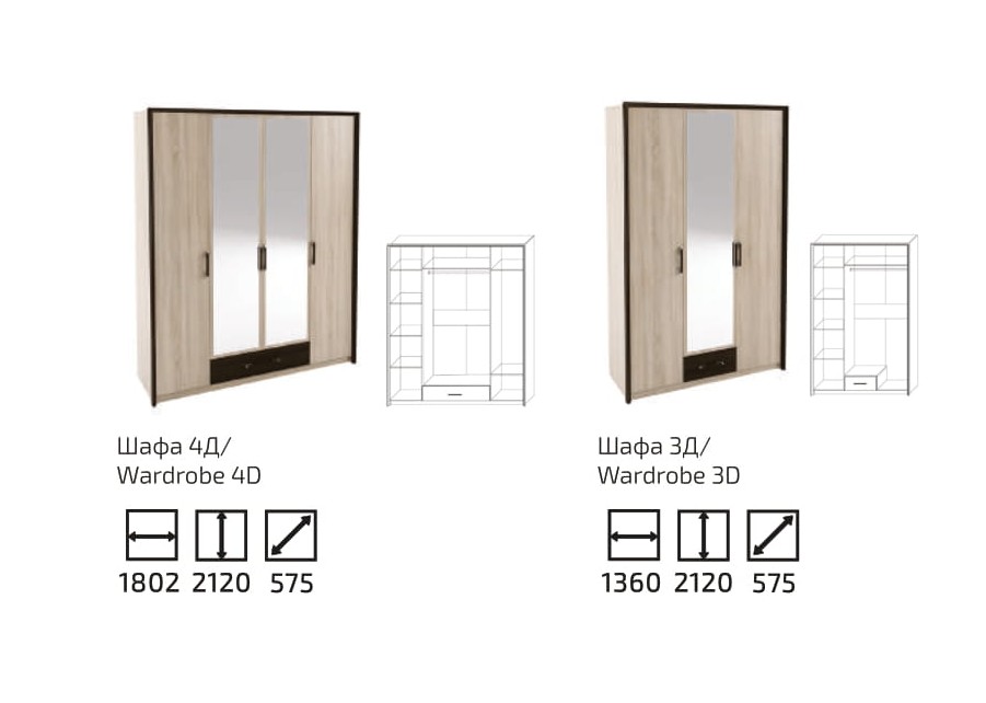 Шафа розпашна Скарлет 4 дверна. - Зображення 2