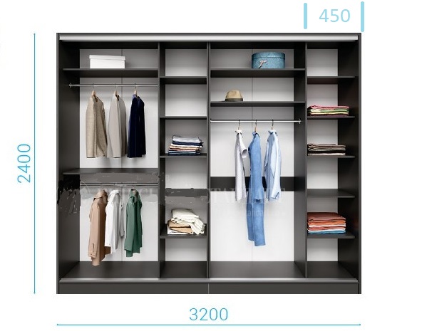 Шафа купе 3200х2400х600 мм. - Зображення 2