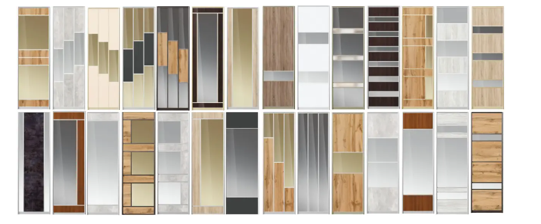 Варіанти конфігурації фасадів шаф купе